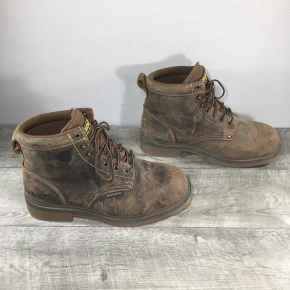 Carolina CA3044 Soft Toe Waterproof Scubaliber EH Leather Mens Work Boots Size 9 - Picture 3 of 11